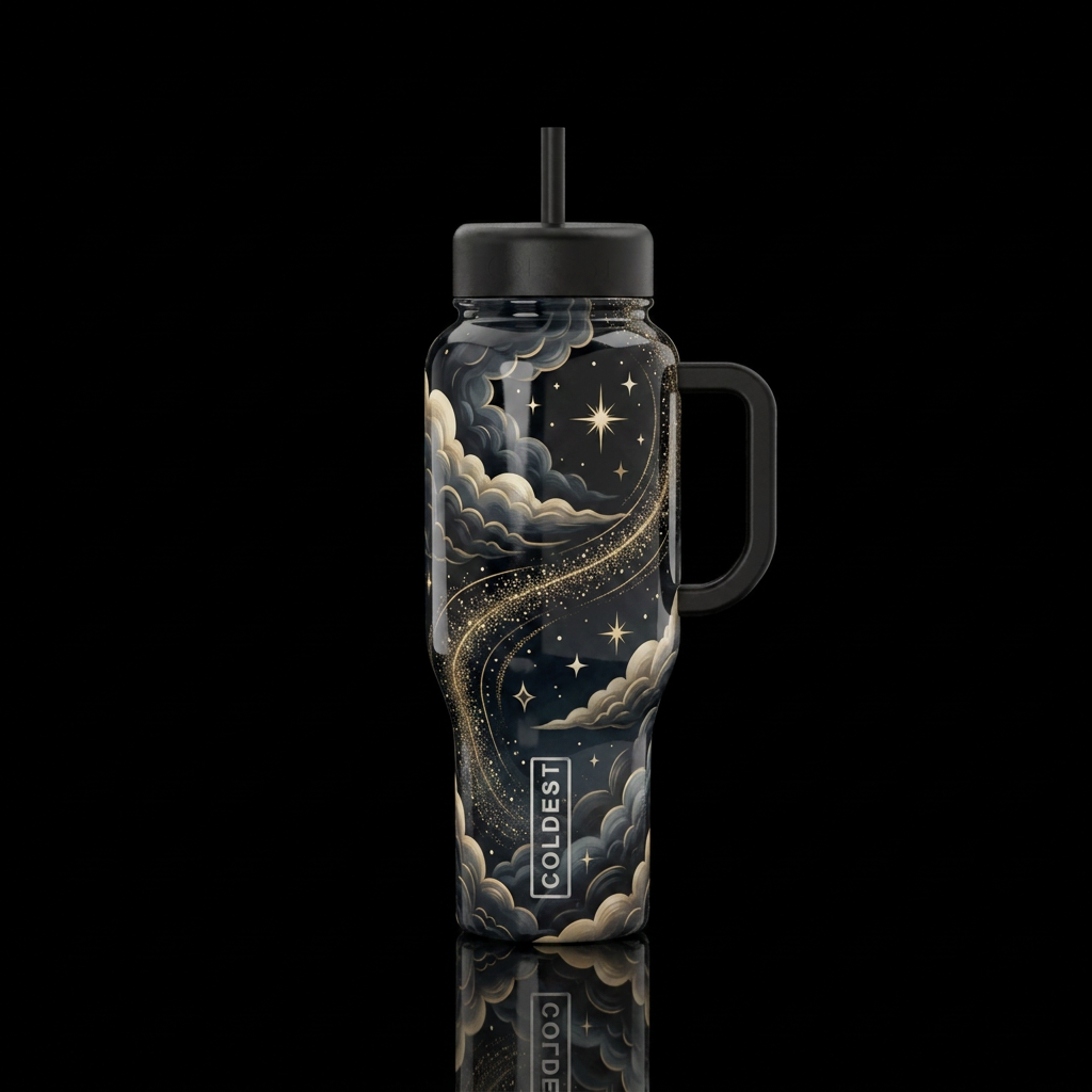 Gilded Dreams water bottle design