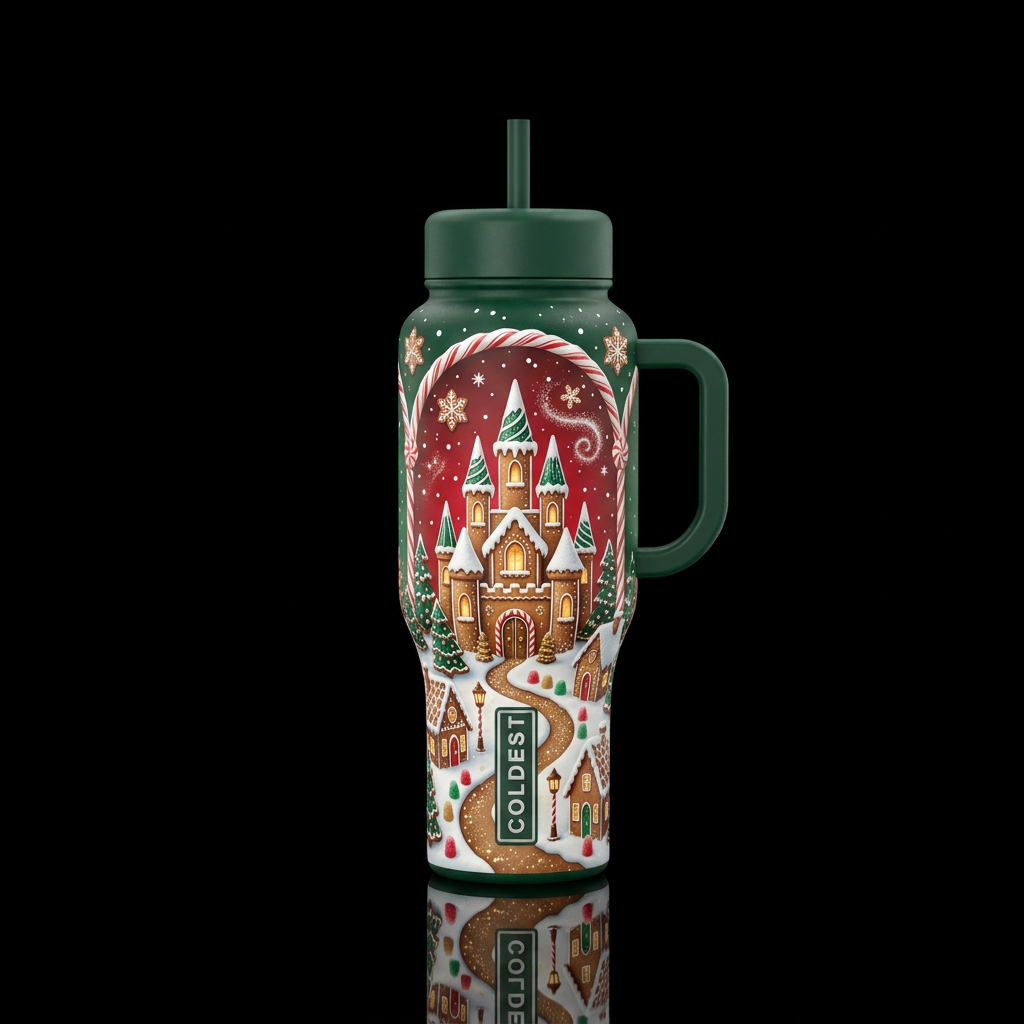 Once Upon a Gingerbread water bottle design