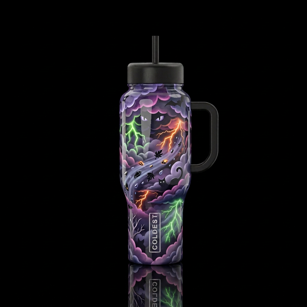 Halloween storm water bottle design
