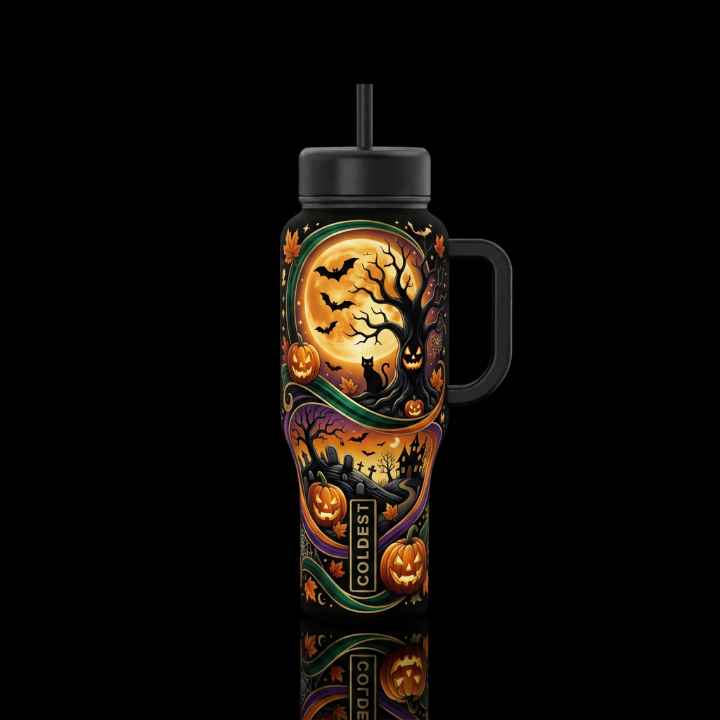 Once Upon a Halloween water bottle design