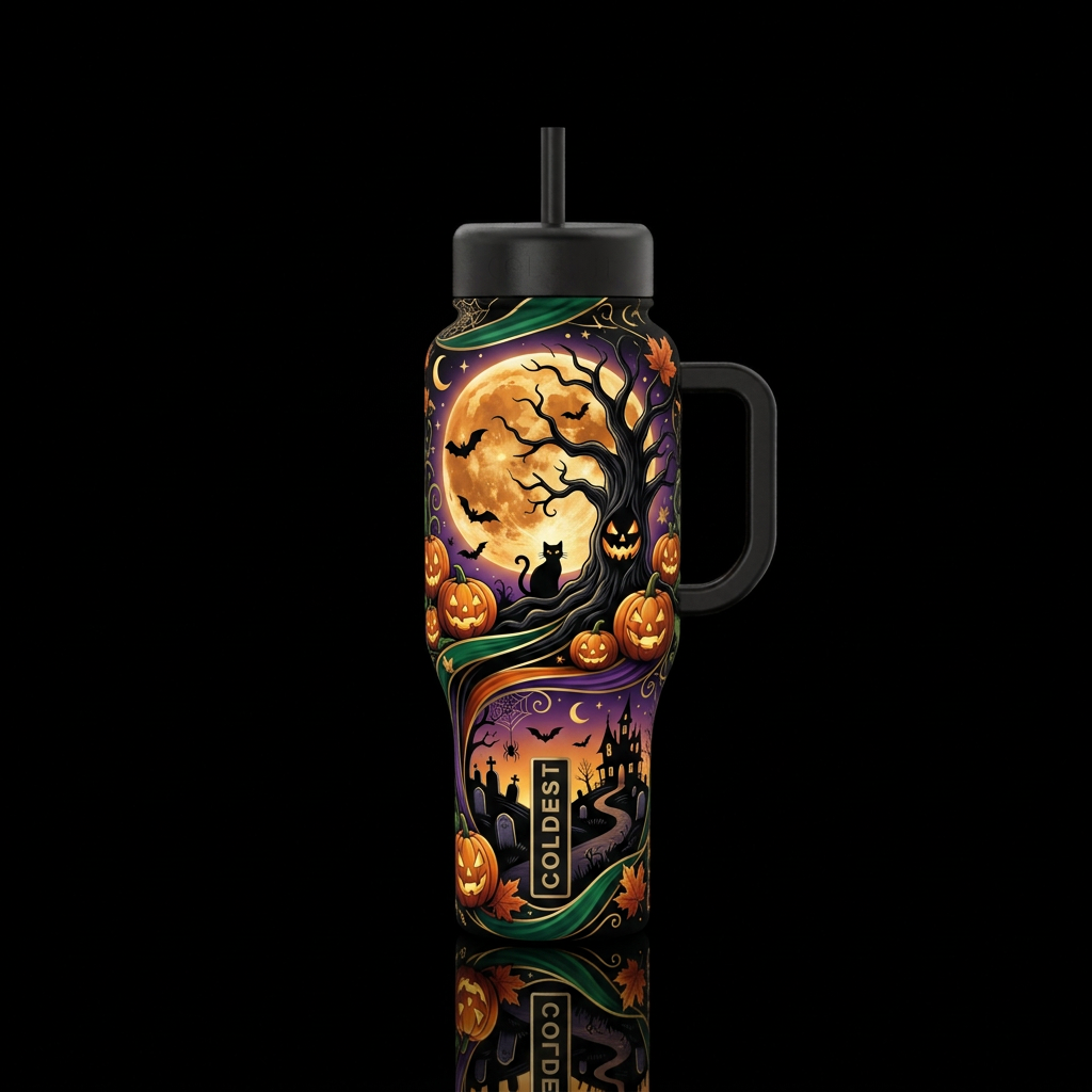 Once Upon a Halloween water bottle design