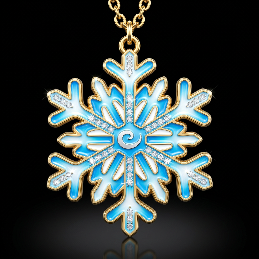 Snowflake water bottle design
