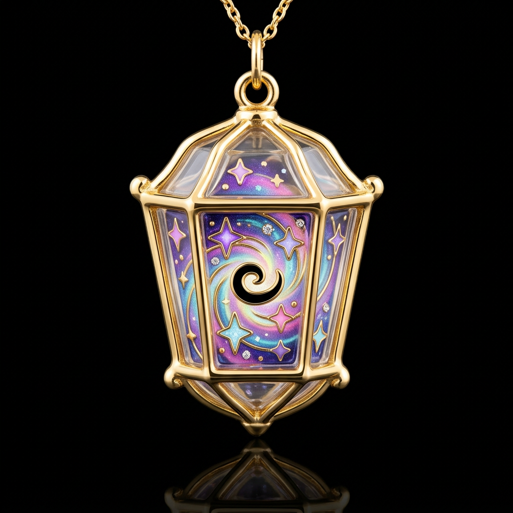 Enchanted lantern water bottle design