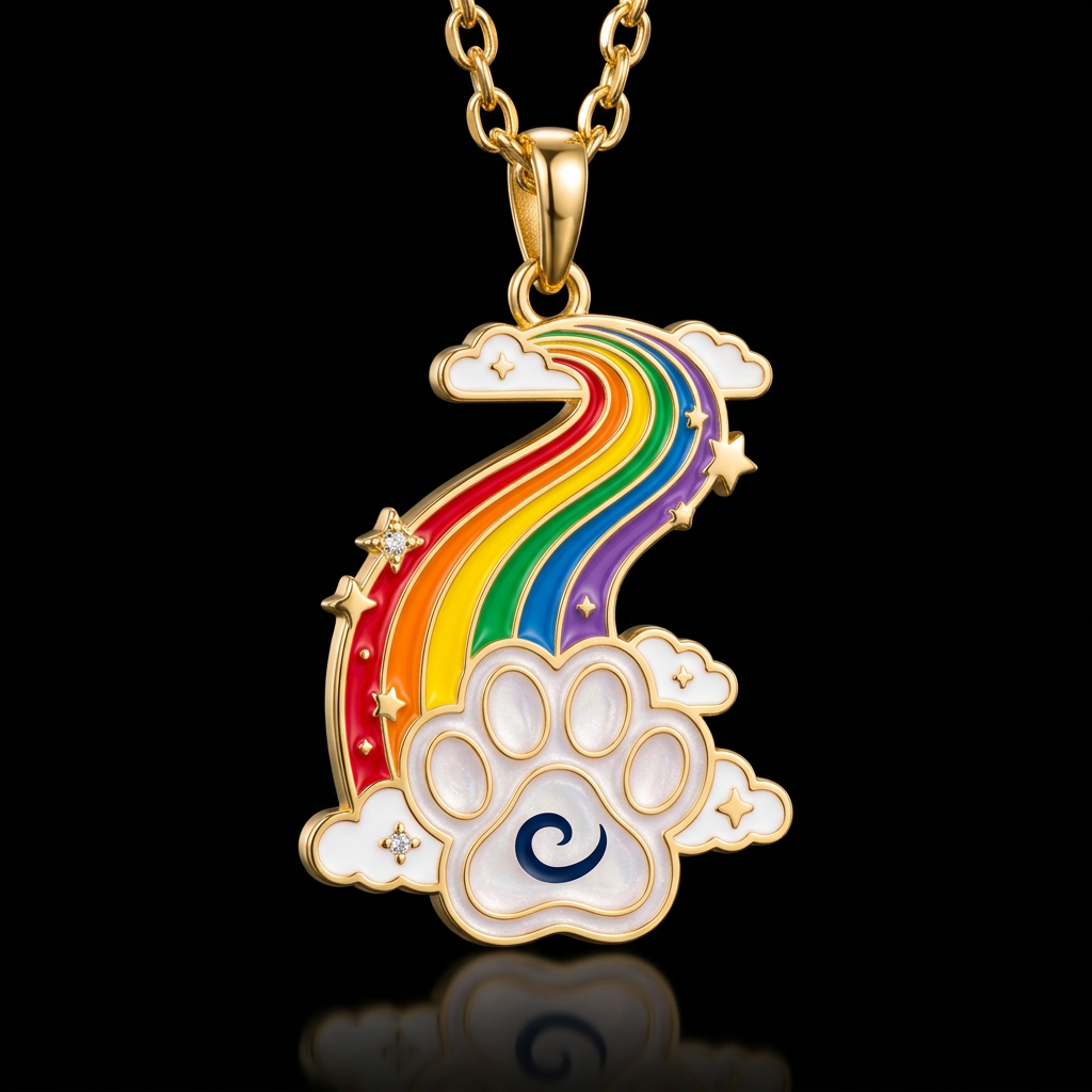 Rainbow bridge paw2 water bottle design