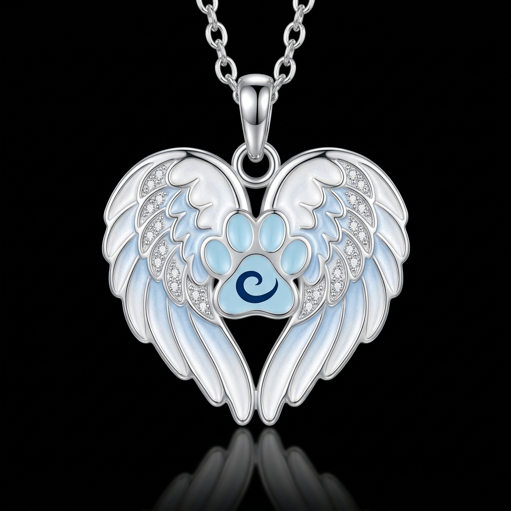 Paw and wings heart shape water bottle design