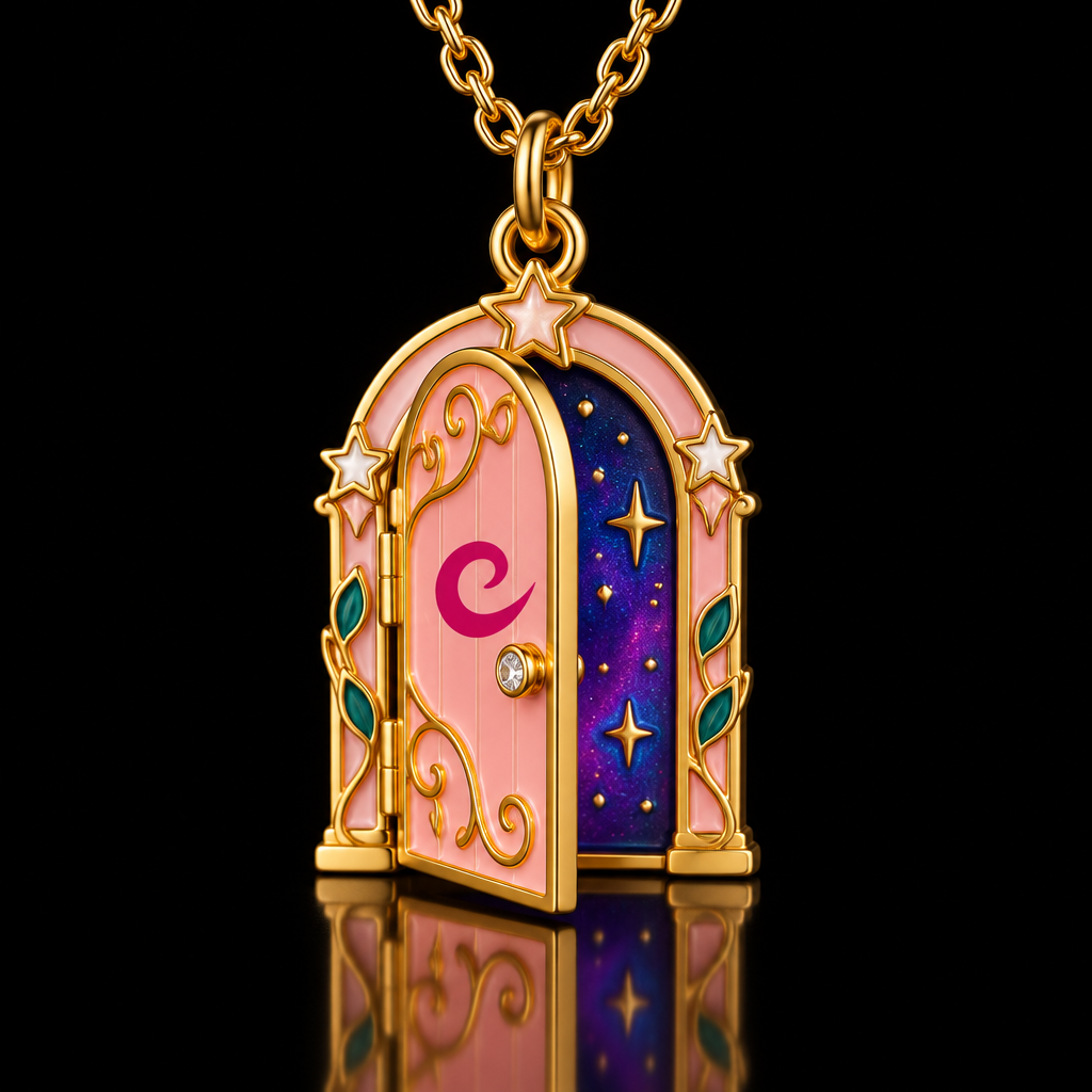 Enchanted doorway water bottle design