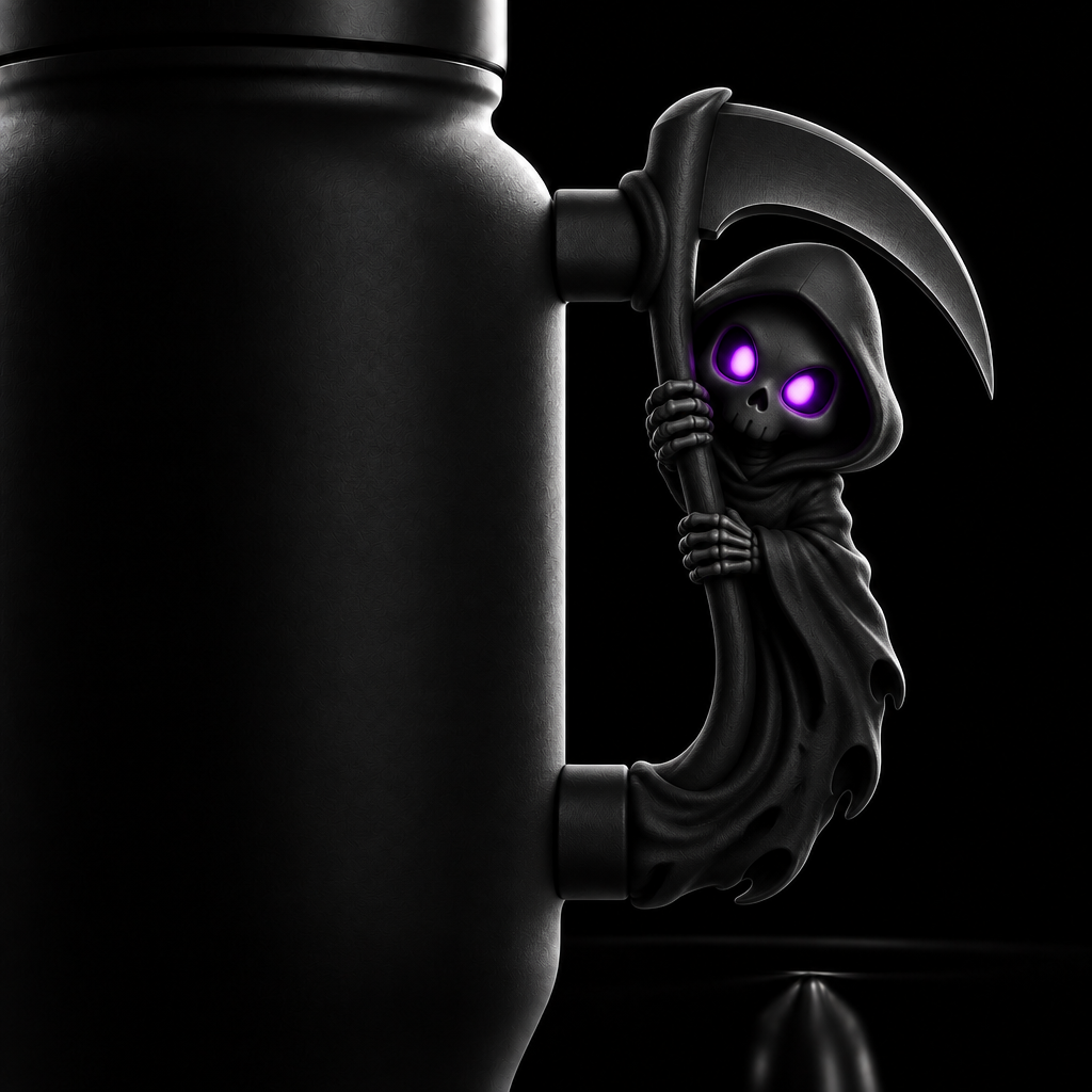 GRIMITLESS water bottle design