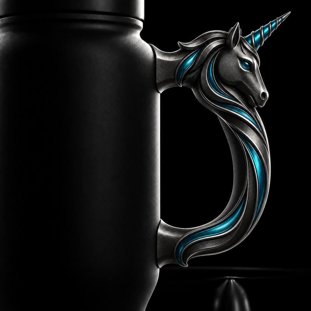 Unicorn water bottle design