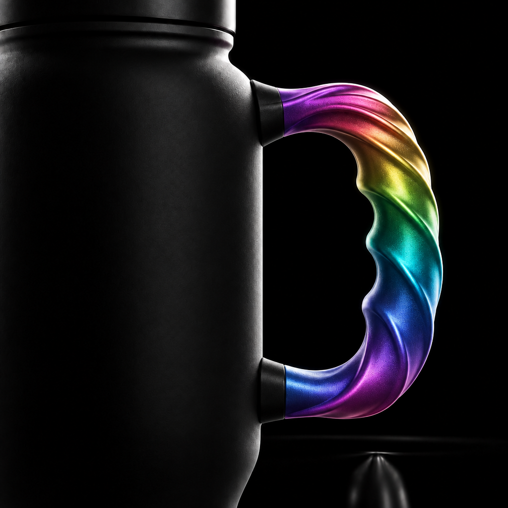 Rainbow water bottle design