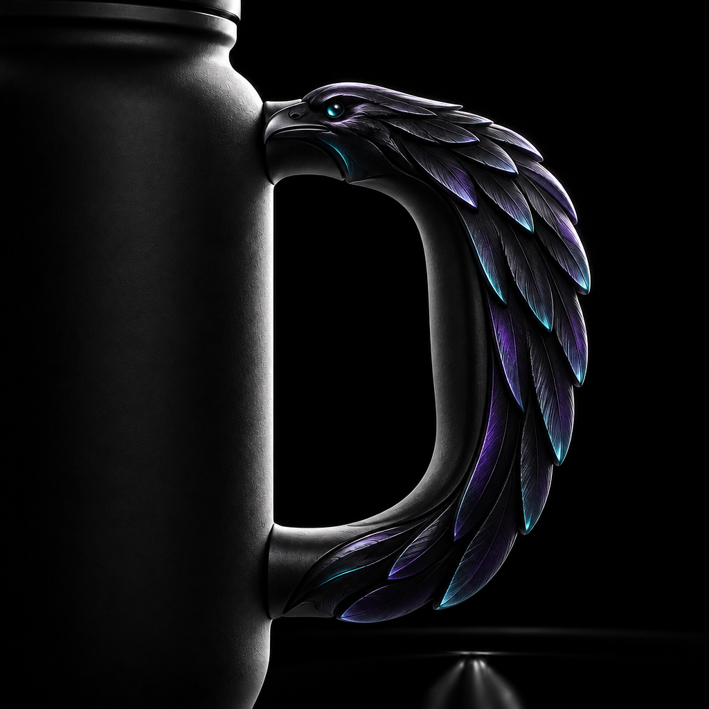 The raven water bottle design