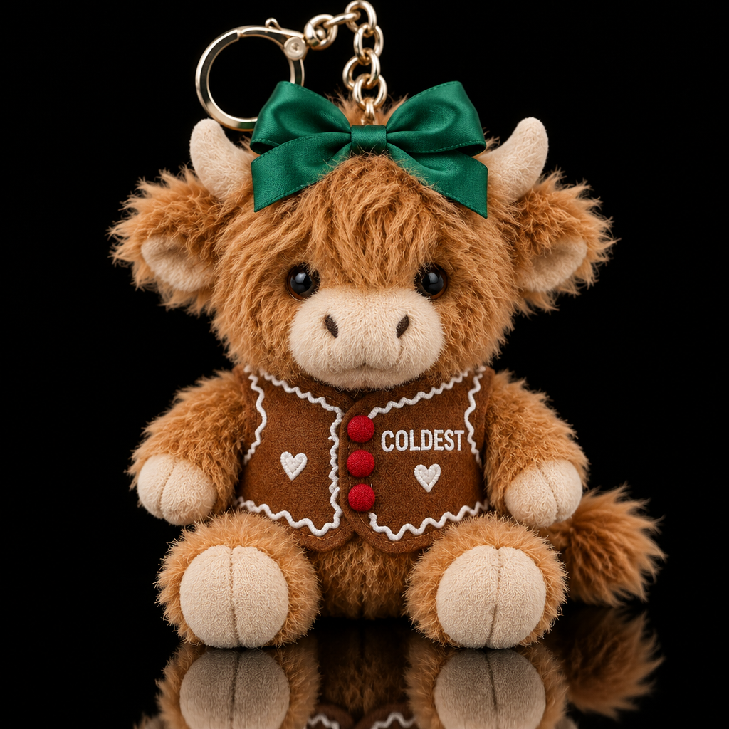 Ginger the cow water bottle design