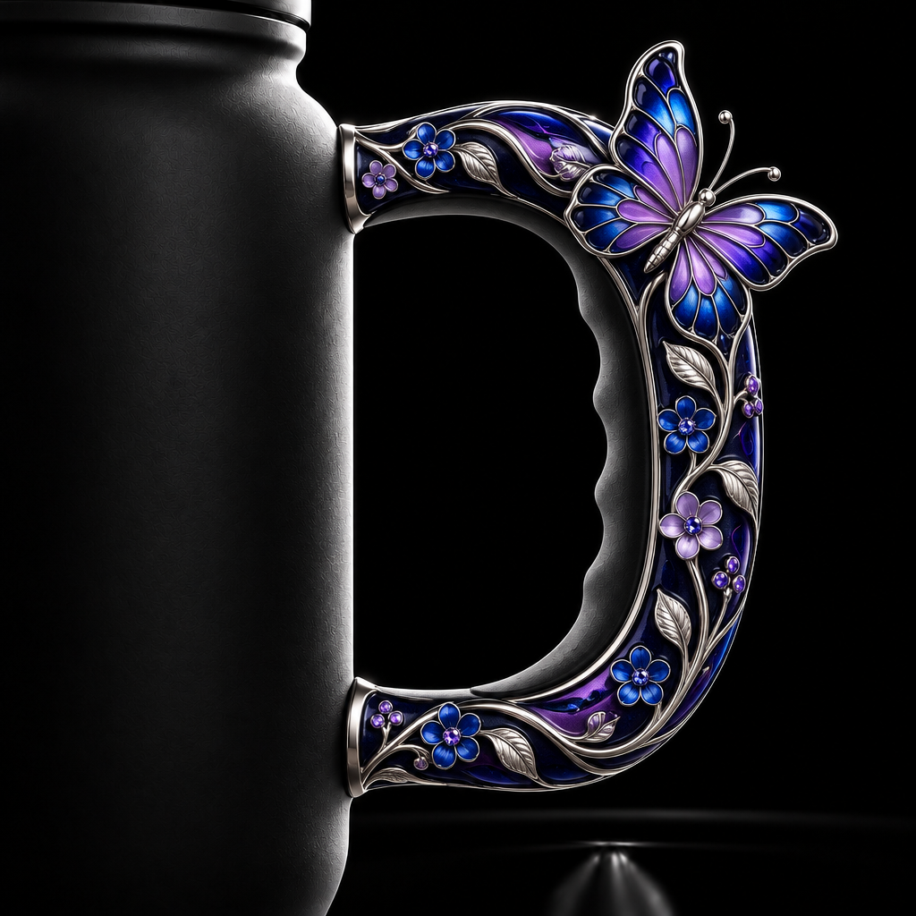 Butterfly water bottle design