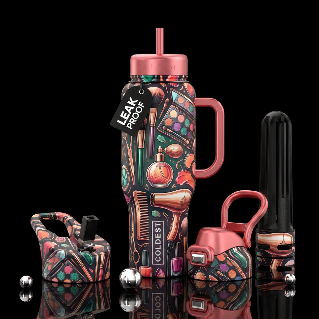 Cosmetology water bottle design
