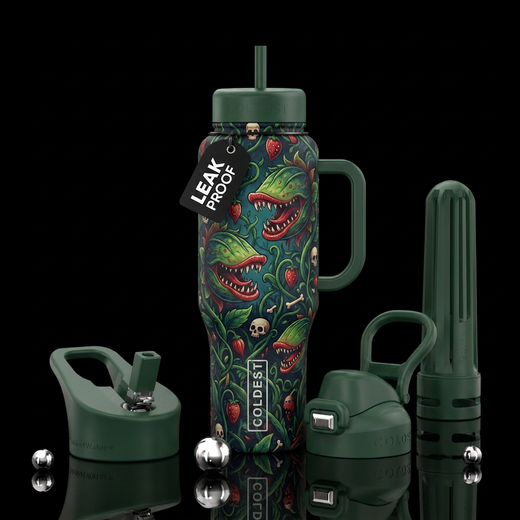 Little Shop of Horrors water bottle design