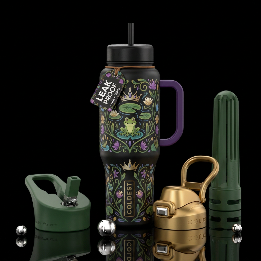 The Princess and the Frog water bottle design