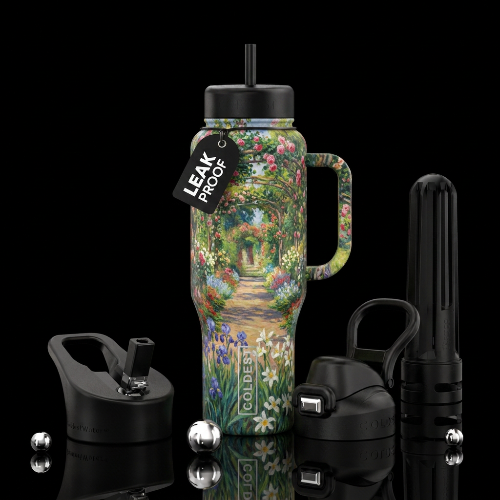 Pathway In Monets Garden At Giverny water bottle design