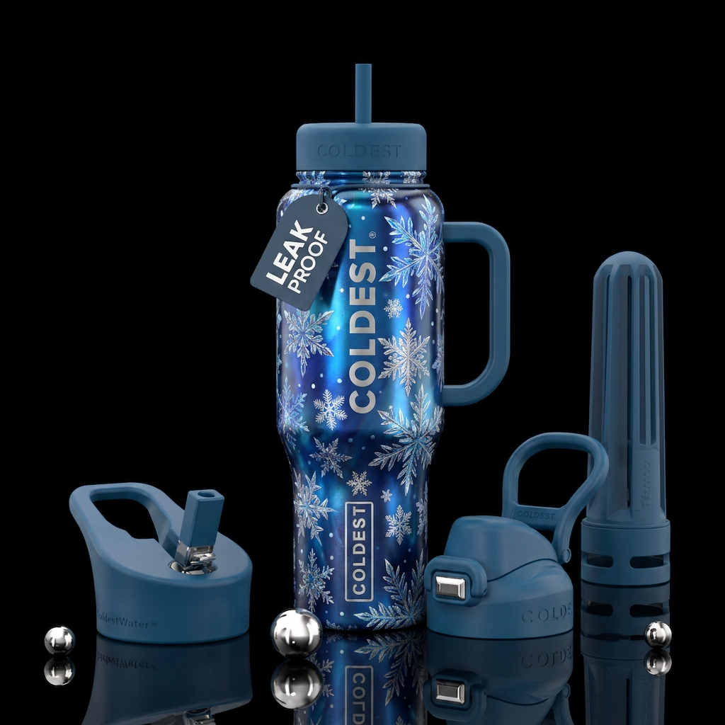 Waltz of the Snowflakes water bottle design
