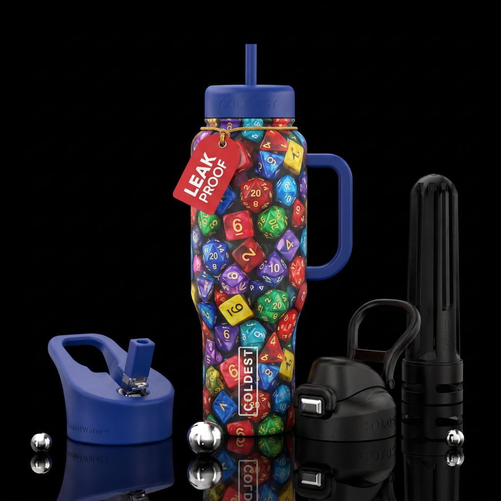 Dazzling Dices water bottle design