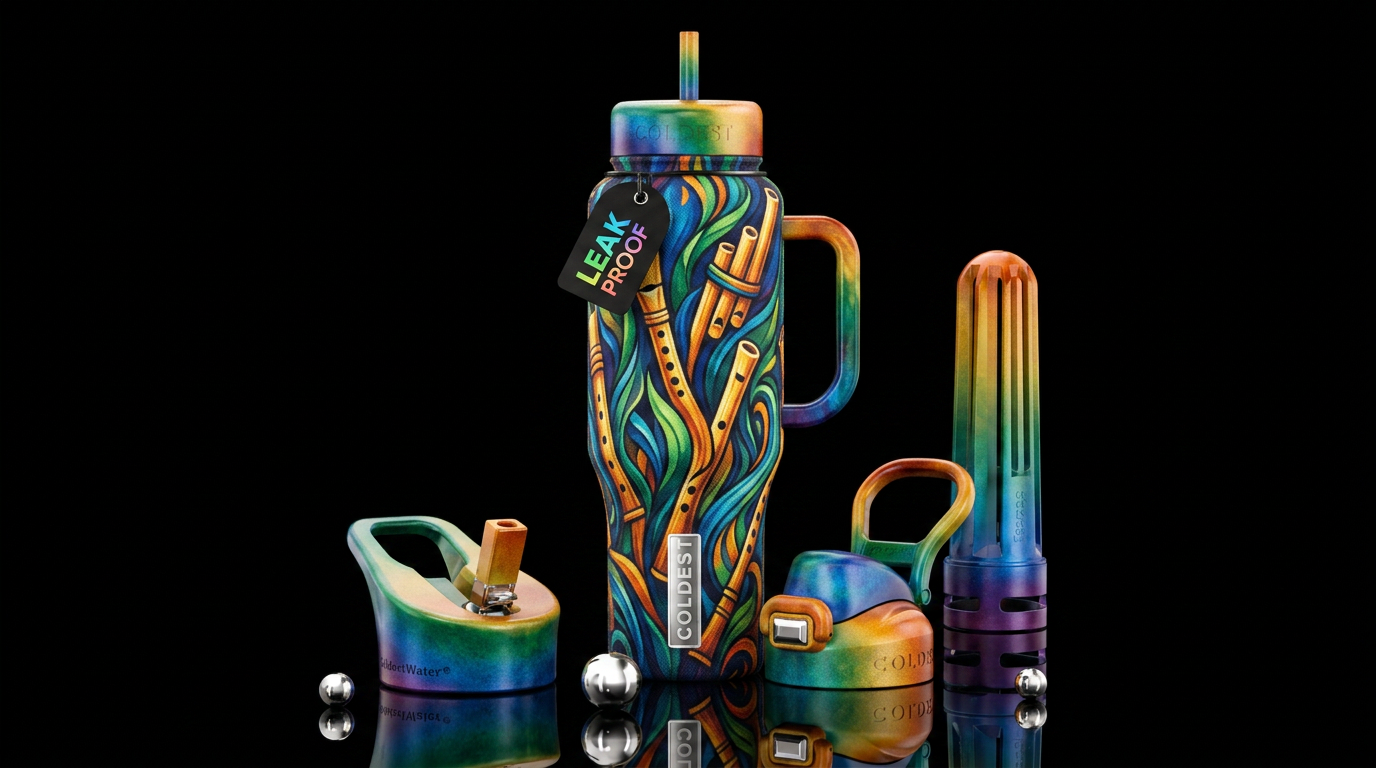 Dance of the Reed-Pipes water bottle design