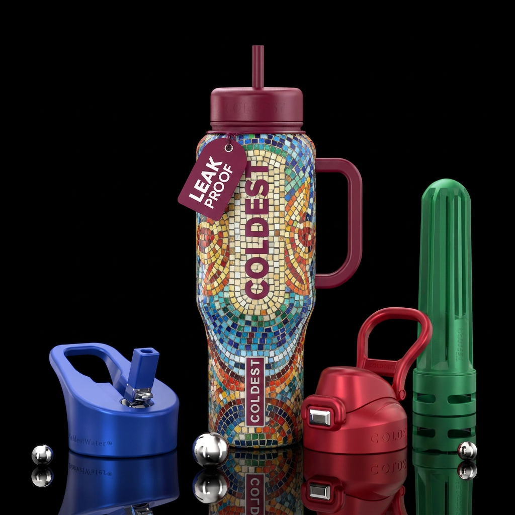 Imagine Mosaic water bottle design