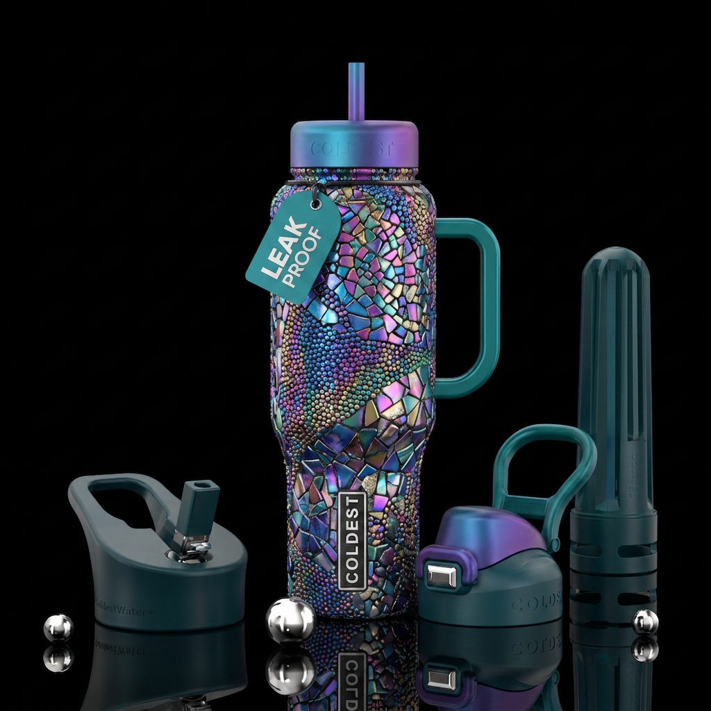 Dreamland Glass Art water bottle design