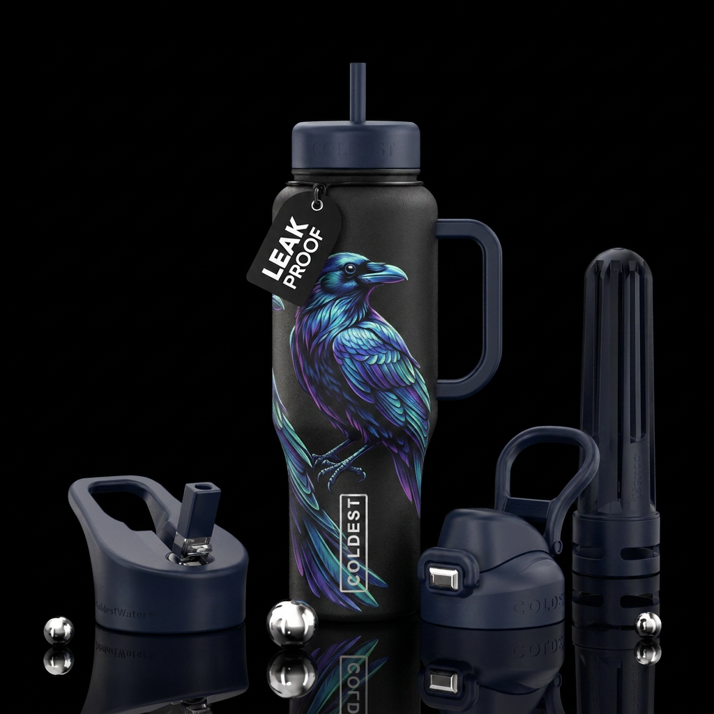 The Raven water bottle design