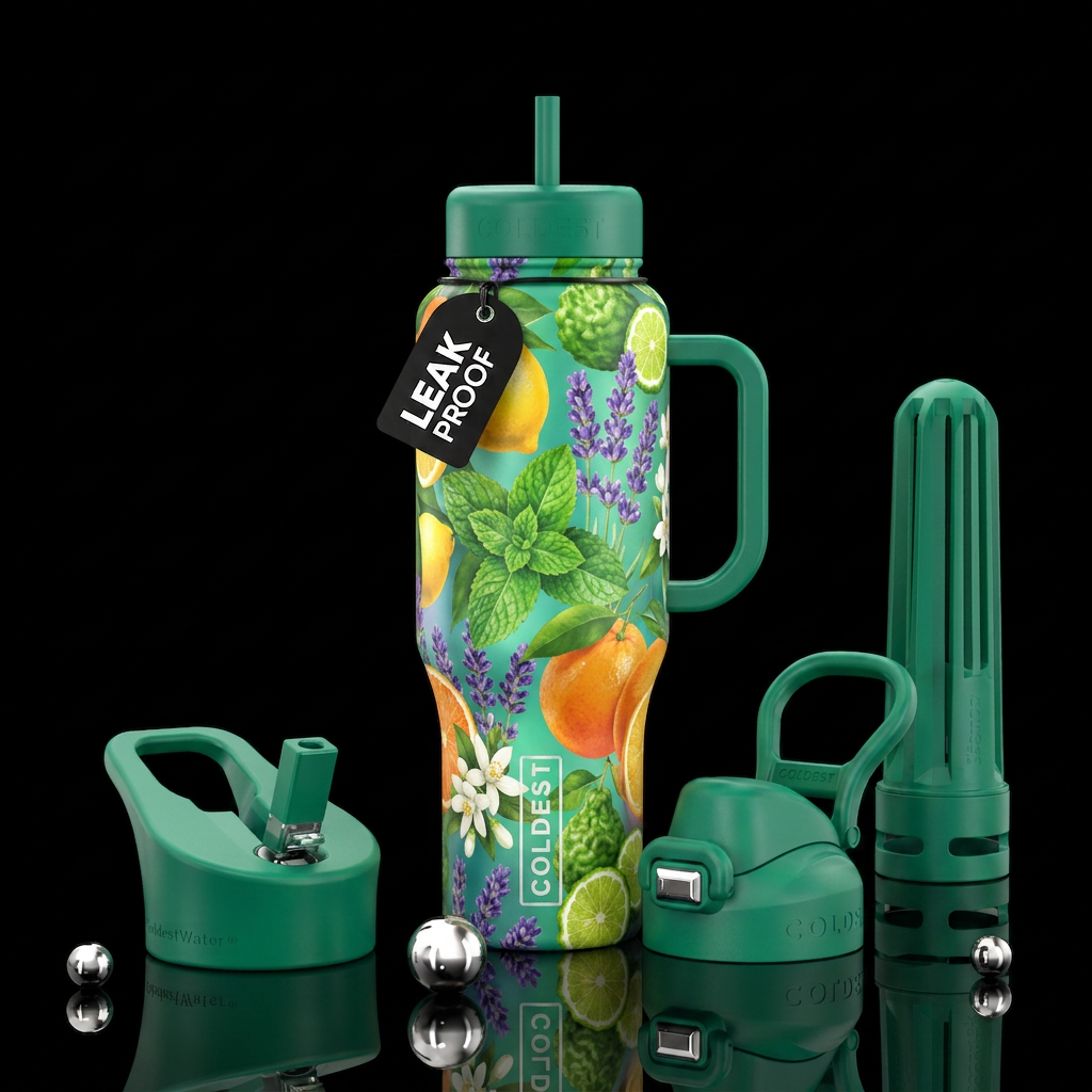 Fresh Fragrances water bottle design