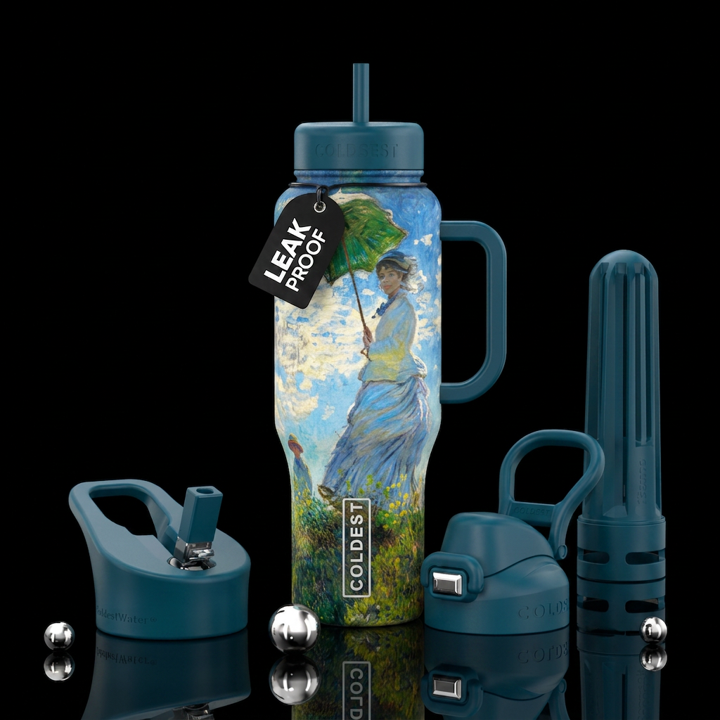 Madame Monet in Giverny water bottle design