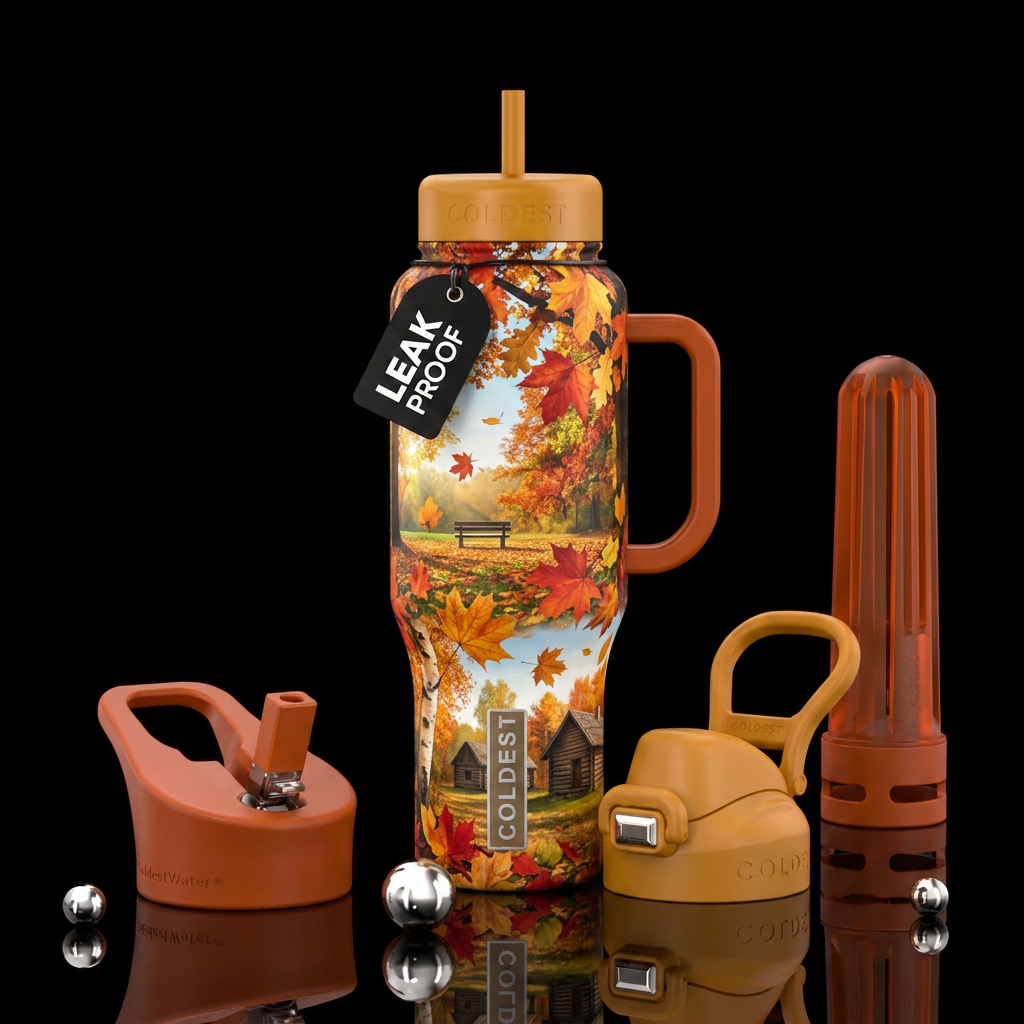 A Perfect Autumn Day water bottle design