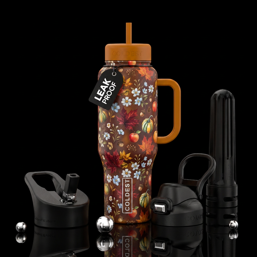 Fresh Fall Morning water bottle design