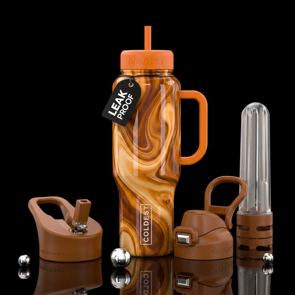 Caramel Pumpkin Swirl water bottle design