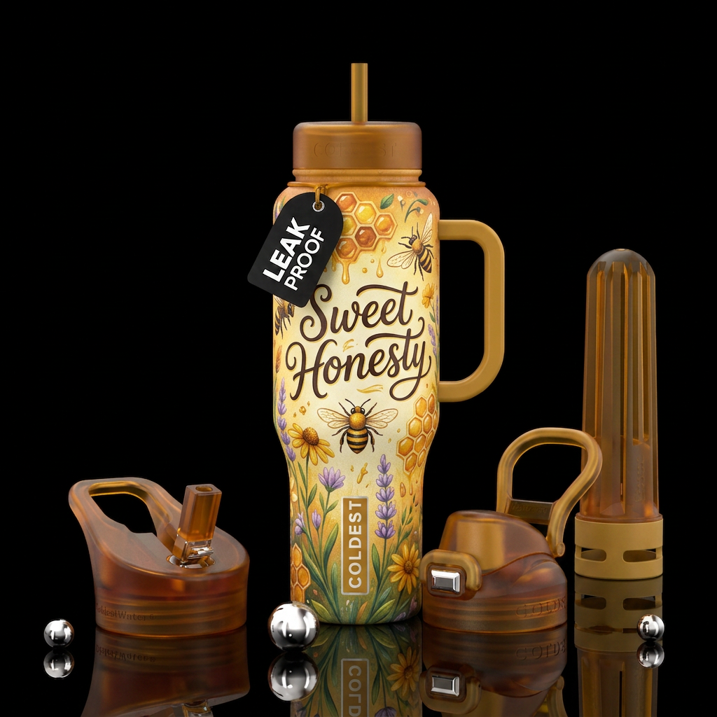 Sweet Honesty water bottle design