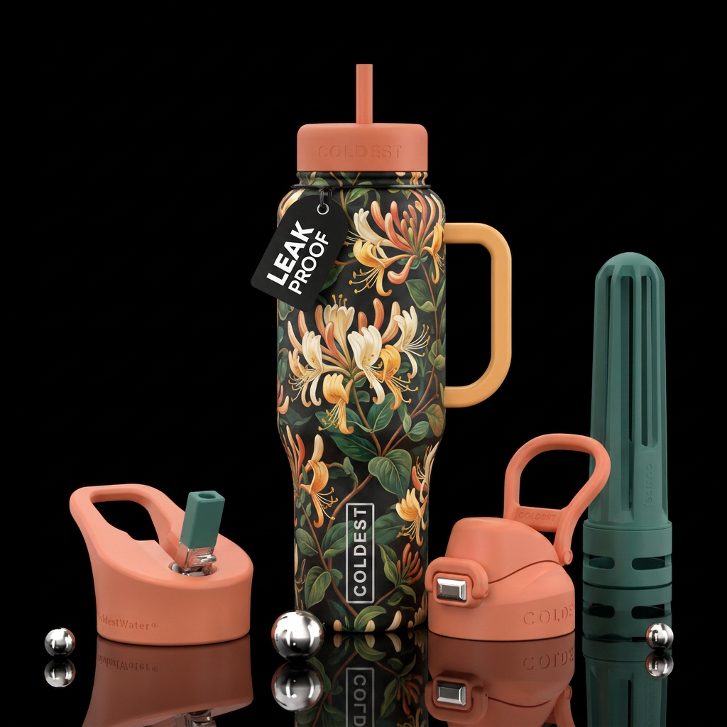 Honeysuckle Blossom water bottle design