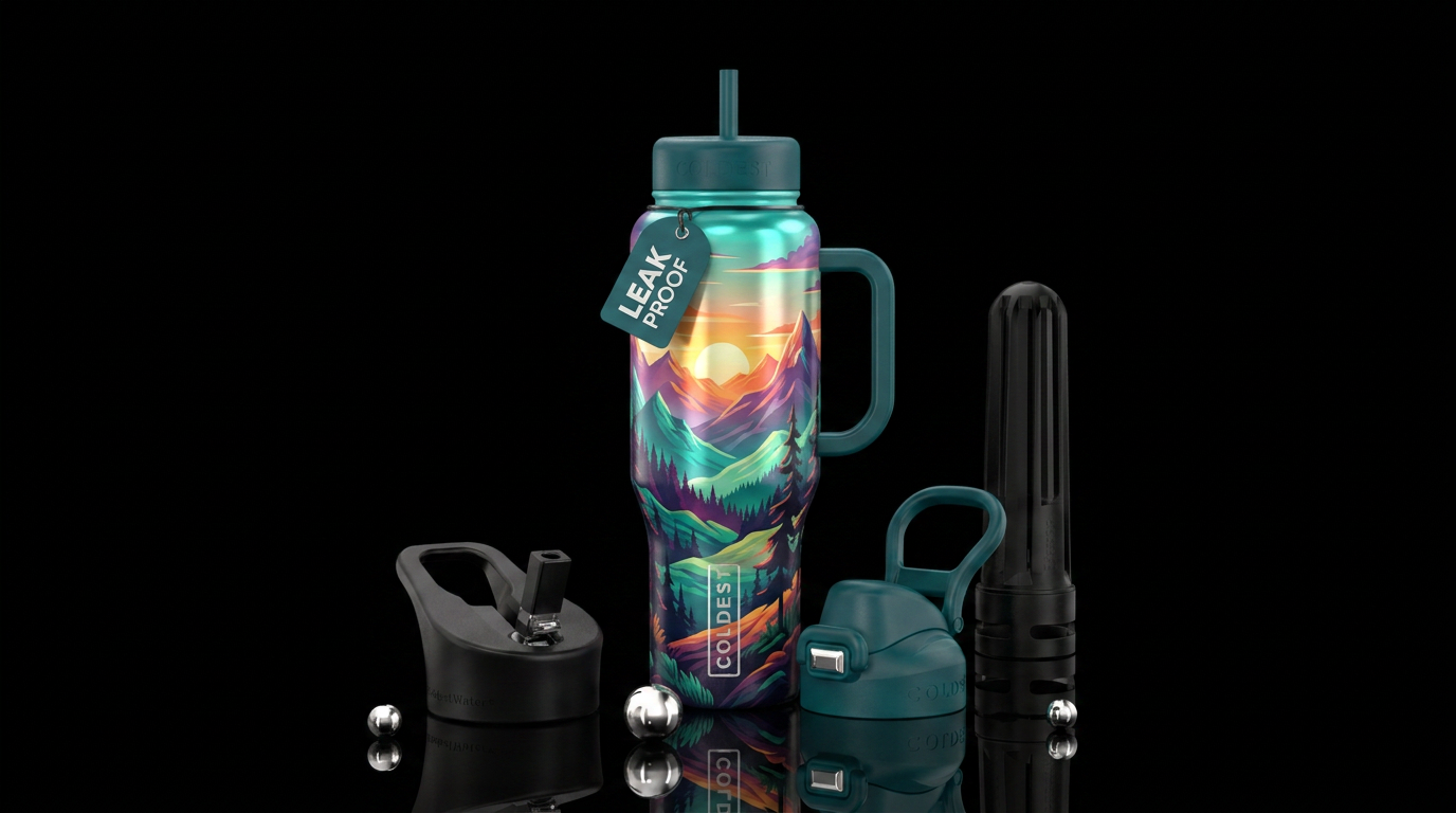 Escape water bottle design