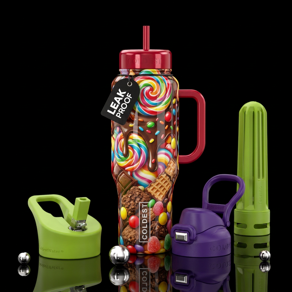 Sweet Addiction water bottle design