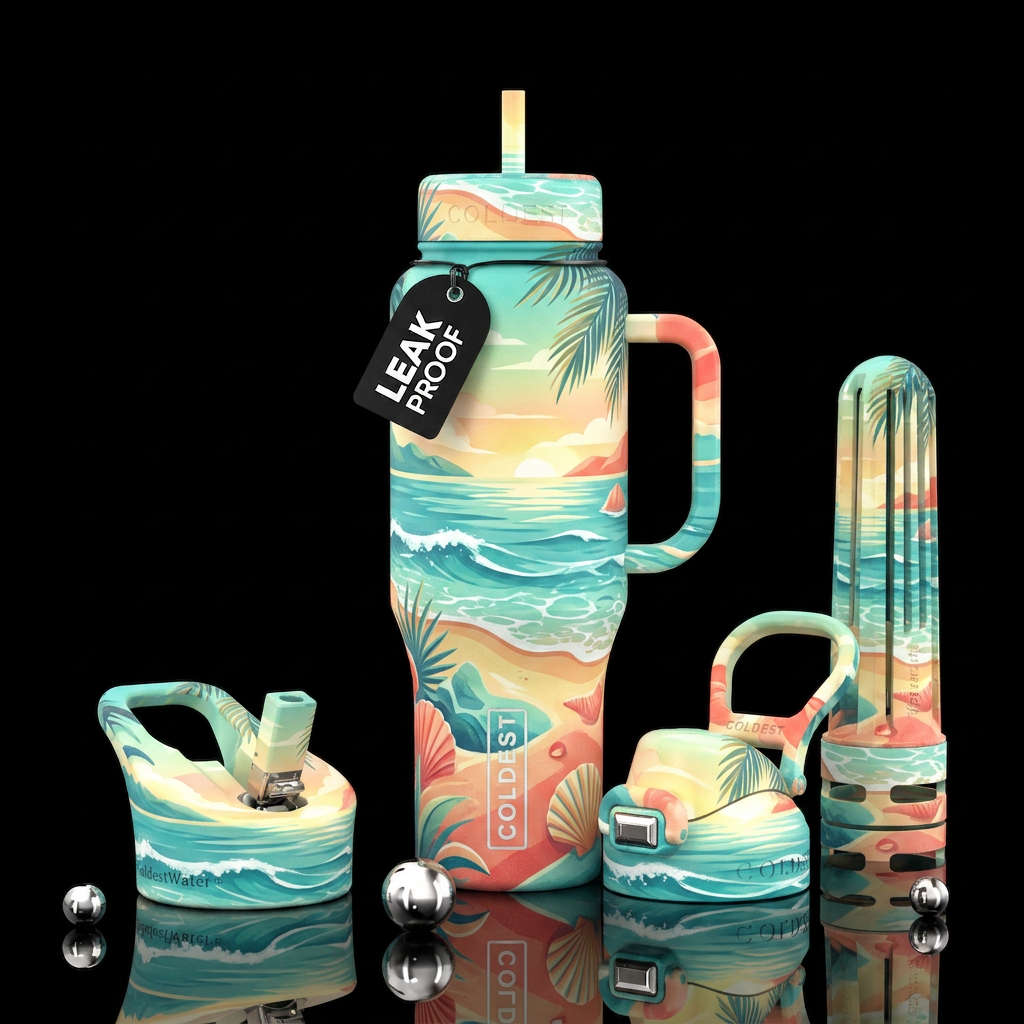 Coastal Dreaming water bottle design