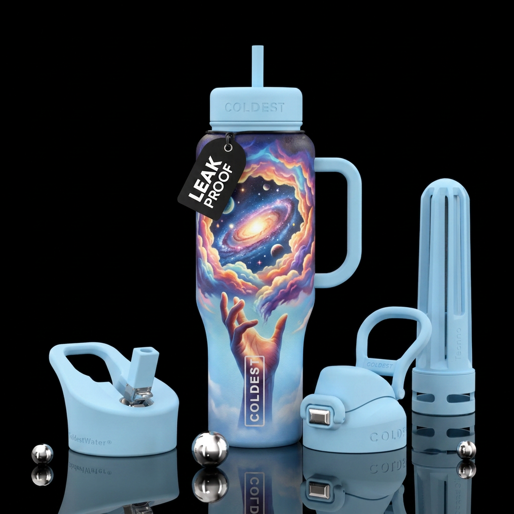 Head in the Clouds water bottle design
