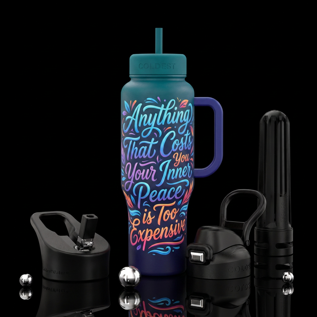 Anything That Costs You Your Inner Peace is Too Ex... water bottle design