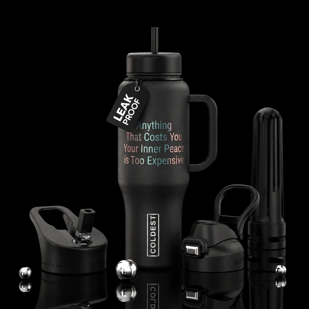 Anything That Costs You Your Inner Peace is Too Ex... water bottle design