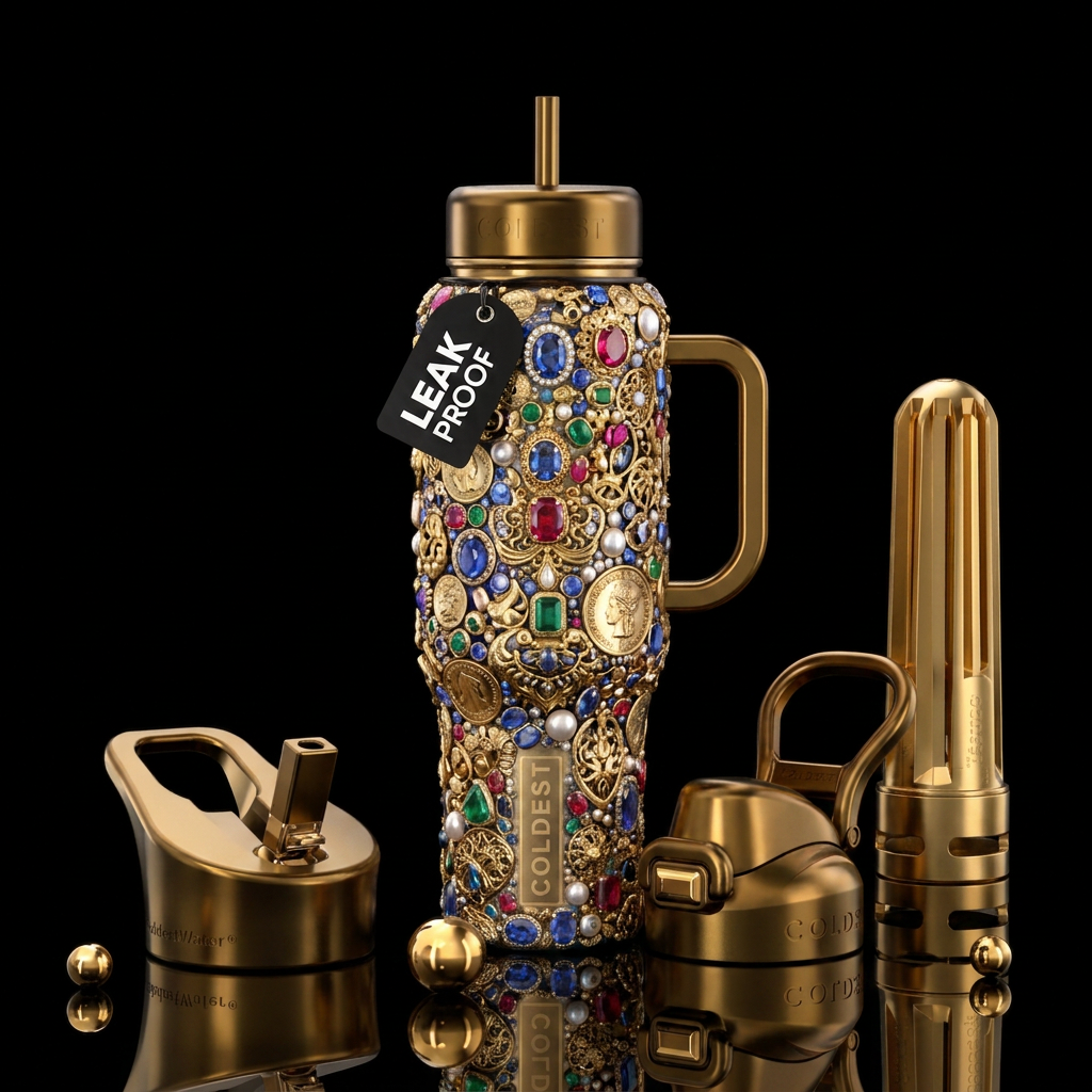 Shiny Treasures water bottle design