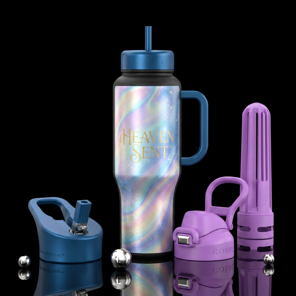Heaven Sent water bottle design