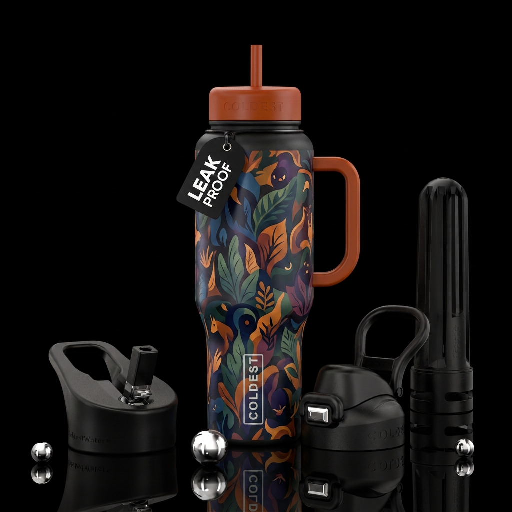 Roaming Shadows water bottle design