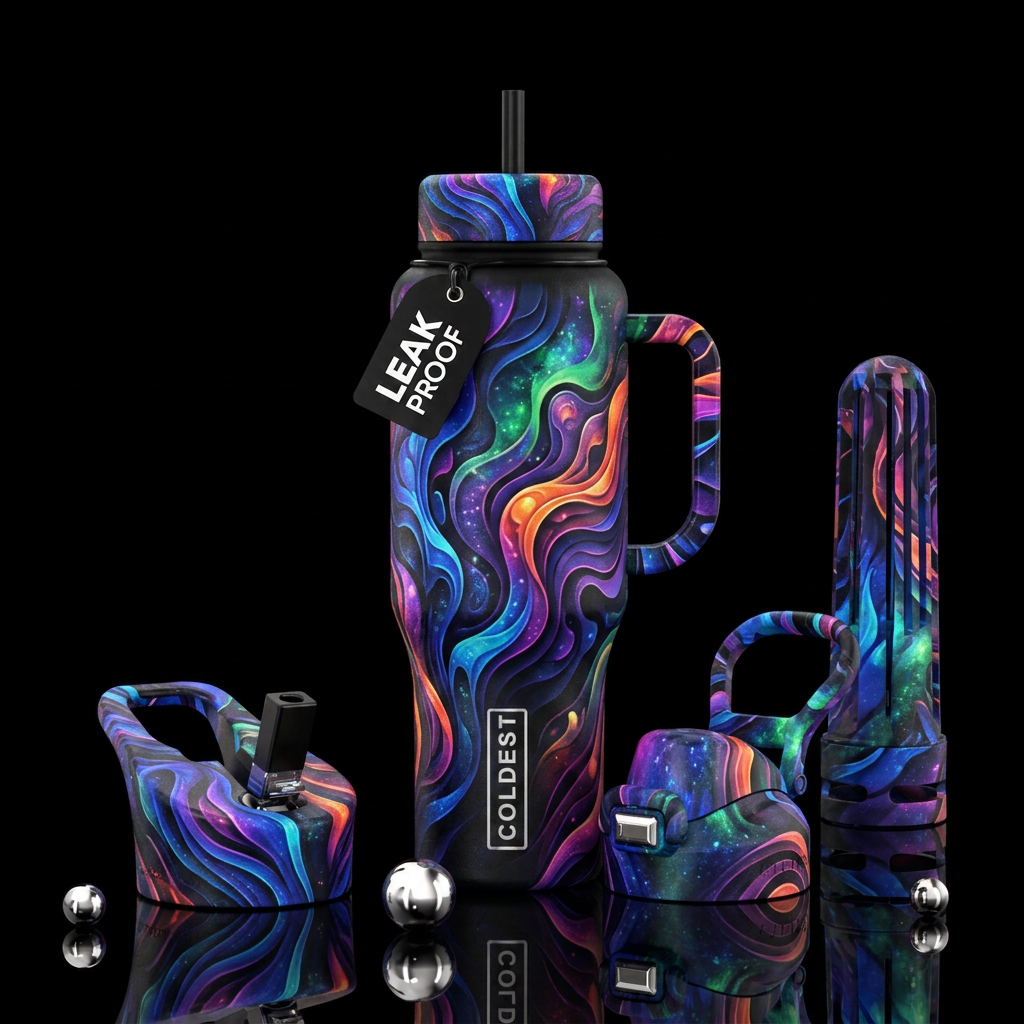 Roaming Shadows water bottle design