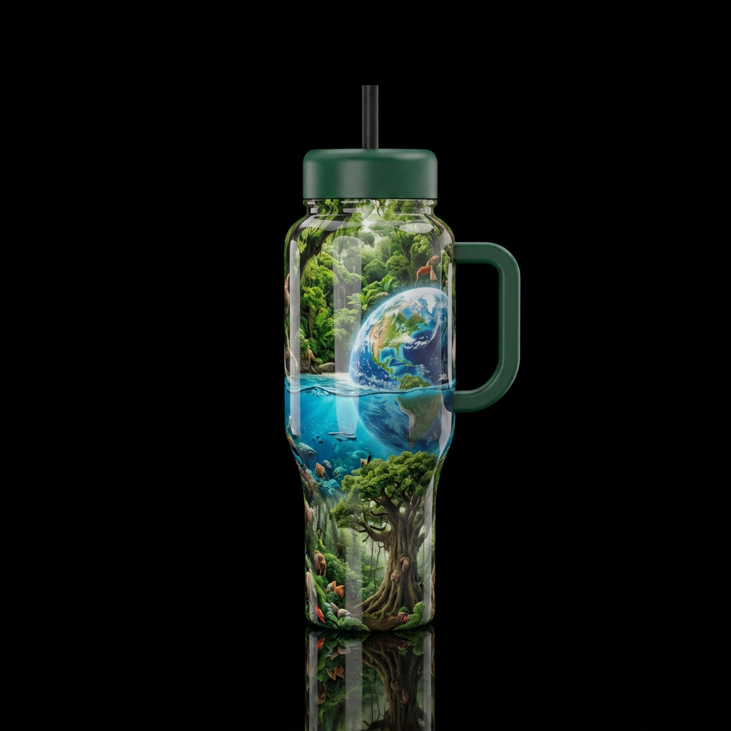 Heal the Earth water bottle design