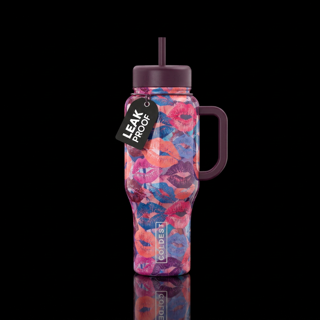 Tender Kisses water bottle design