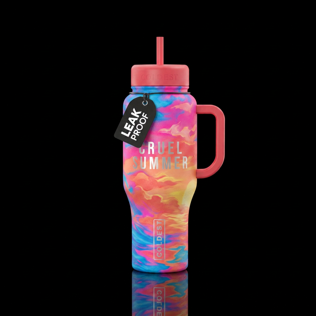 Cruel Summer water bottle design