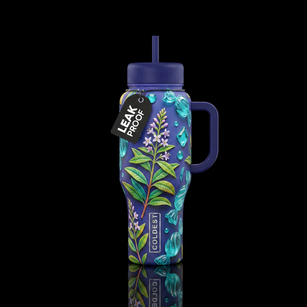 Royal Sweety Aqua Candy Shaped Lemon Verbena water bottle design