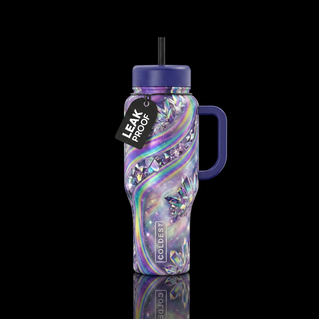 Chrystal Aura water bottle design