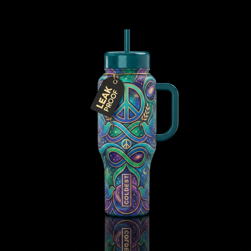 Wish of Peace water bottle design
