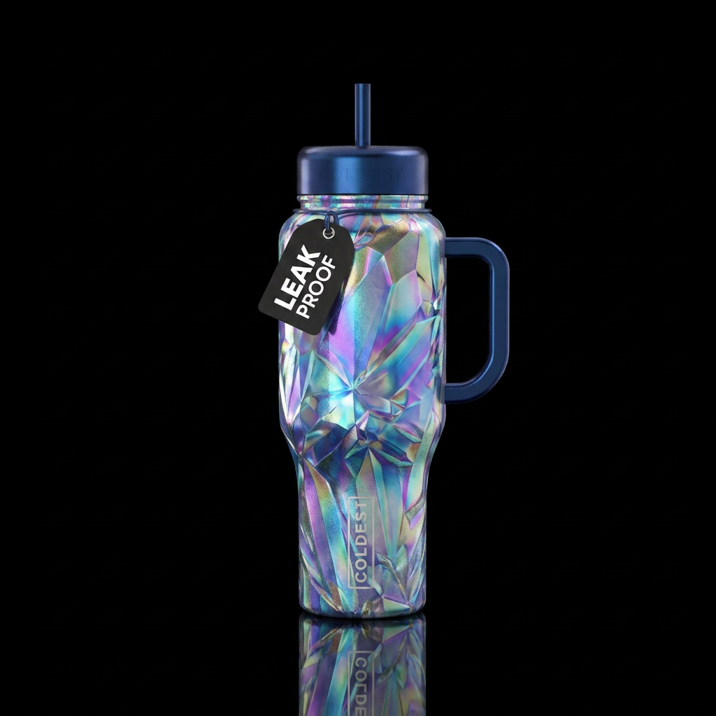 Chrystal Aura water bottle design